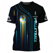 Magliette grafiche da pallavolo di moda per uomo Estate Casual Nome personalizzato - immagine 14