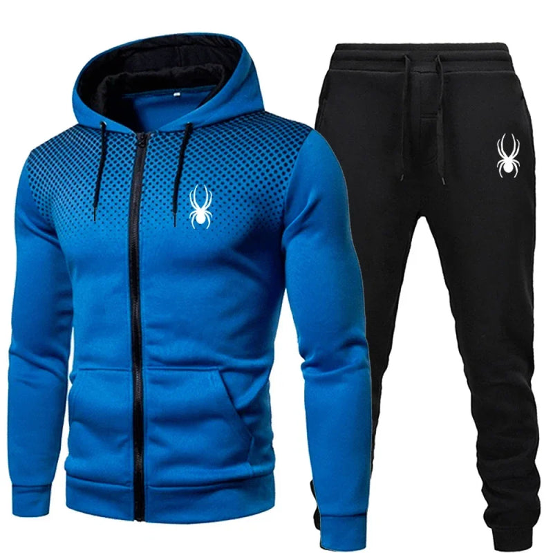 Tuta jogging uomo 2 pezzi – felpa con cappuccio e pantaloni sportivi per palestra, corsa e tempo libero - Campeda