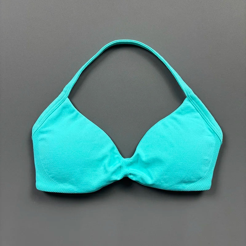Reggiseno sportivo con spalline Intimo yoga Donna Palestra Top Corsa Esercizio senza - immagine 15