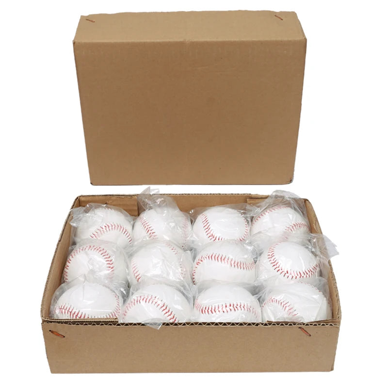 Set 12 Palline da Baseball 9” – Allenamento Resistente in Legno & Gomma per Practice & Training - Campeda