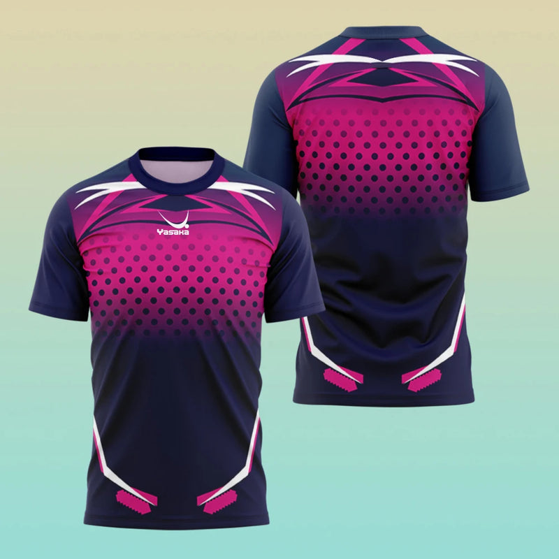 Camicia da allenamento per ping pong alla moda Maglietta estiva uomo Uniformi tennis - immagine 8