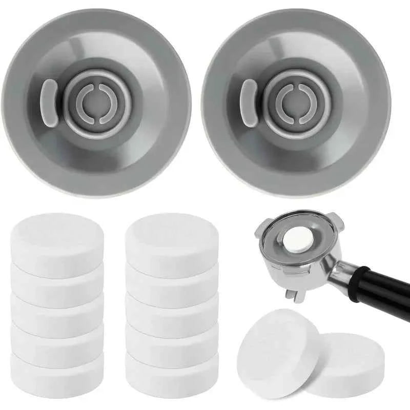 Kit di Pulizia per Macchina da Caffè Espresso 54mm per Breville - Include Disco per Backflush e Pastiglie Detergenti, Compatibile con Ninja Luxe Cafe