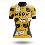 Set Maglia Ciclismo Donna Gatto Cartone Animato Divertente Estivo Abbigliamento Bici - immagine 20