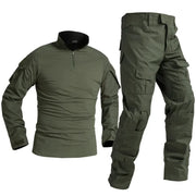 Tute tattiche verdi Uniforme da esterno Abbigliamento uomo Tuta allenamento Camicie