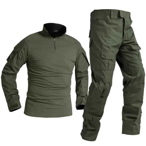 Tute tattiche verdi Uniforme da esterno Abbigliamento uomo Tuta allenamento Camicie