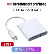 Lettore di Schede USB per iPhone Visualizzatore Foto da Fotocamera Caccia - for iPhone 2in1 - immagine 3