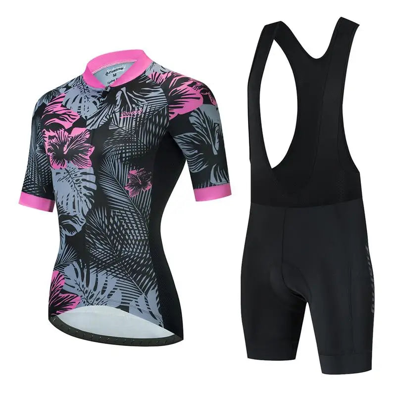 Maglia da Ciclismo estiva set abbigliamento donna tuta bici MTB a maniche corte - immagine 11