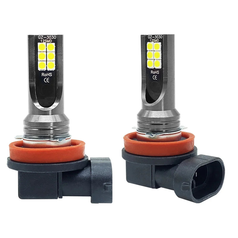 LED Auto H11 H8 9005 9006 – Fendinebbia 6000K Super Luminosi 8000LM (Set 2 Pezzi) - Campeda