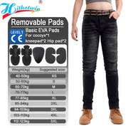 Jeans Moto Donna Protettivi – Pantaloni Motocross con Protezioni Ginocchia, Fianchi e Coccige, Stile Casual Sicurezza Riding - Campeda