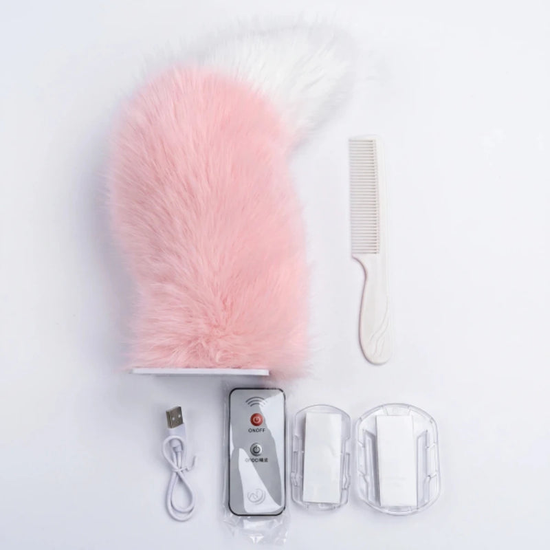 Coda Elettrica Oscillante per Auto, Simpatico Ornamento Peluche in Movimento per Interni ed Esterni Auto, Decorazione Scooter con Telecomando