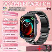 nuove donne uomini AI Smart diagnosi orologio HRV PPG pressione sanguigna - Black Steel 2A - immagine 27