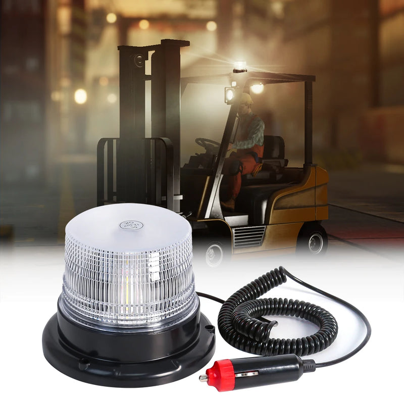 Auto Camion Tetto Top Spia Emergenza LED Luce Stroboscopica Lampeggiante - White - immagine 4