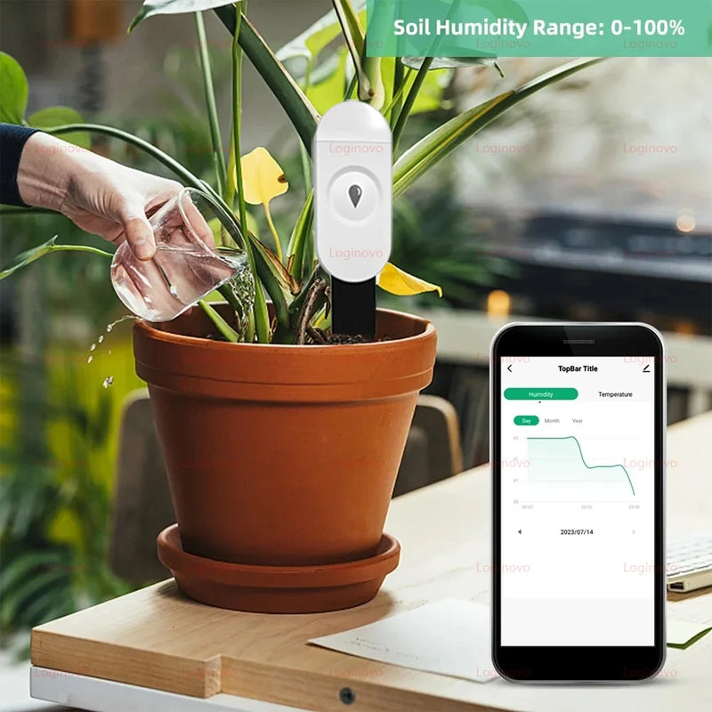 Zigbee Sensore del misuratore di umidità della temperatura dell'umidità del suolo per il sistema di irrigazione dell'automazione del giardino Tuya Smart Life 2MQTT