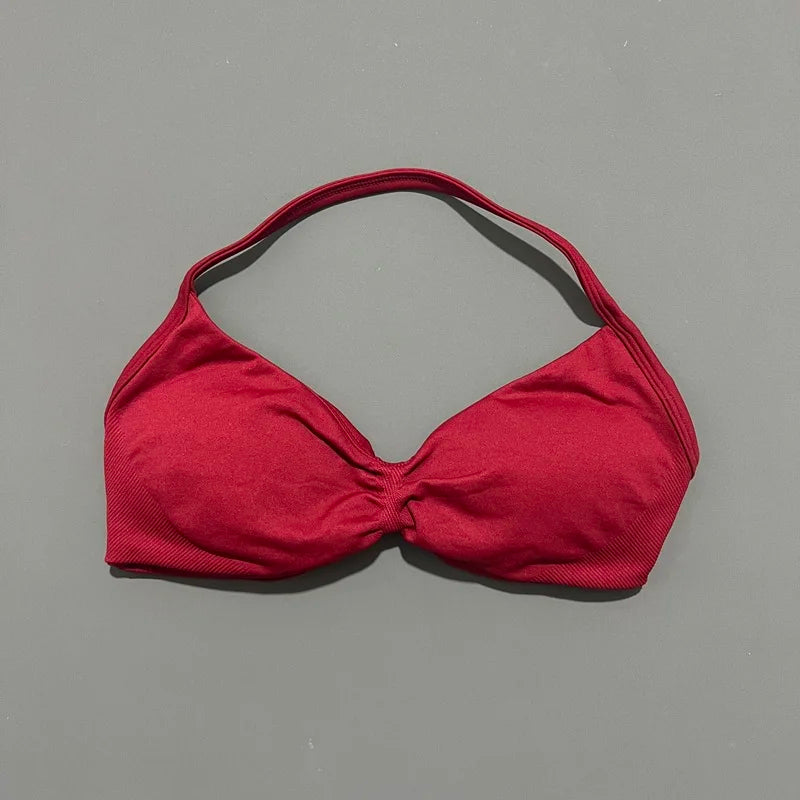 Reggiseno sportivo con spalline Intimo yoga Donna Palestra Top Corsa Esercizio senza - immagine 18