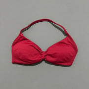 Reggiseno sportivo con spalline Intimo yoga Donna Palestra Top Corsa Esercizio senza - Wine Red - immagine 12