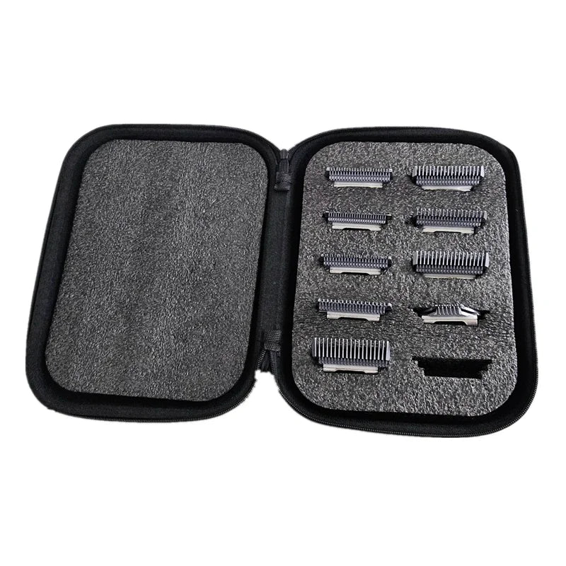 Organizer per custodia con lama per tagliacapelli per toelettatura-custodia rigida da viaggio contiene 10 lame-aggiornamento