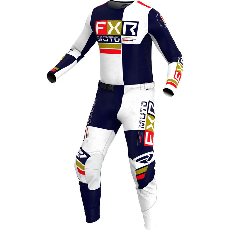 Kit Motocross FXR 2025 – Completo Maglia + Pantaloni Enduro MX, Set Abbigliamento Moto Off-Road Unisex - Campeda