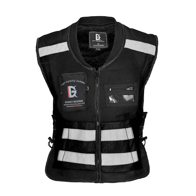 Gilet Riflettente da Moto Traspirante Protezione di Sicurezza Anti-Caduta - immagine 4