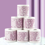 Carta igienica Euro simulata creativa a 2 strati, divertente carta igienica Euro, carta igienica creativa in rotolo, carta igienica per oggetti di scena