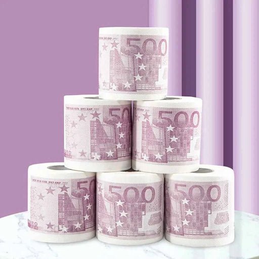 Carta igienica Euro simulata creativa a 2 strati, divertente carta igienica Euro, carta igienica creativa in rotolo, carta igienica per oggetti di scena