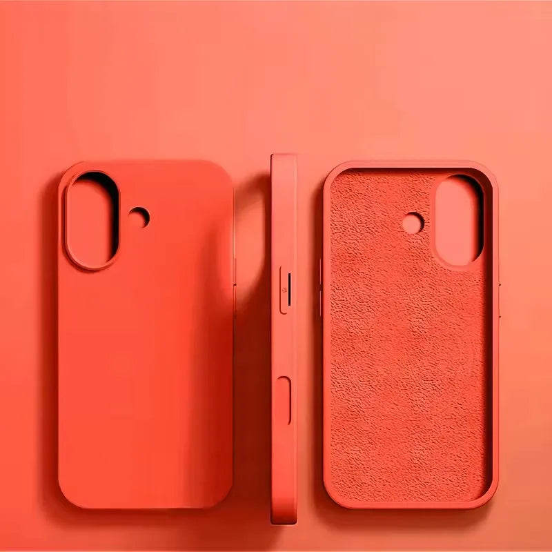 Nuovo per custodia per telefono in Silicone liquido for Magsafe per for iPhone 16 15 13 14 11 12 Pro Max 16 15 Plus Cover morbida con ricarica Wireless magnetica