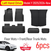 Tappetini Tesla Model Y Juniper 2025-2026 – Set Completo Bagagliaio + Schienale + Cargo Liner Impermeabili Antigraffio Accessori Interni - Campeda