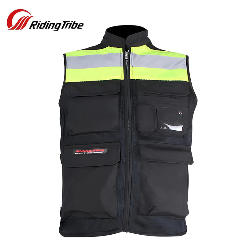 Gilet riflettente da moto uomo Giacche motocross ad alta visibilità corsa per - immagine 2