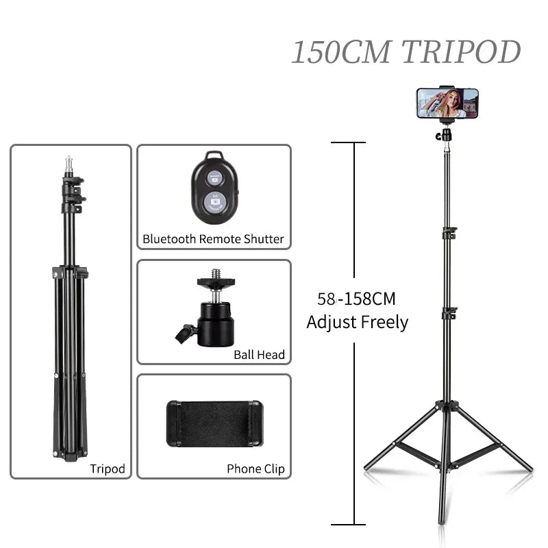 Treppiedi per selfie da 200/170/150/55 cm in alluminio - immagine 10