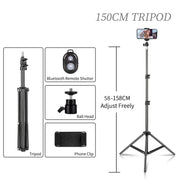 Treppiedi per selfie da 200/170/150/55 cm in alluminio - 150cm - immagine 5
