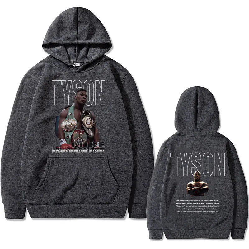 Boxing King Mike Tyson Felpa con cappuccio stampa fronte-retro Uomo e donna Cool - immagine 5