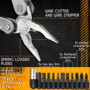 Pinza diagonale universale multifunzionale 24 in 1 Tagliafili hardware Elettricista professionale Antiscivolo Strumenti di riparazione durevoli - Campeda