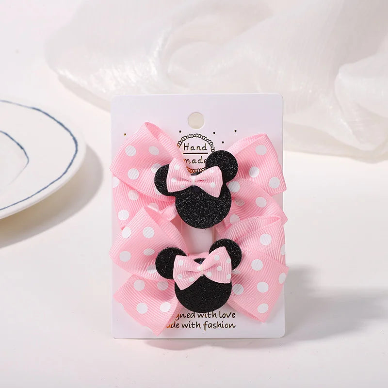 Fermagli per capelli bambina 2 pezzi con fiocco a pois, mollette cartoon adorabili, accessori capelli boutique per bambini - Campeda