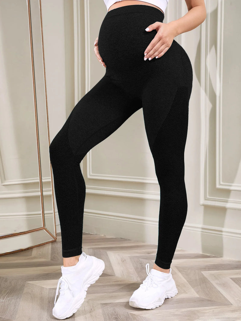 Leggings premaman da donna sopra la pancia Pantaloni yoga per allenamento sportivo - immagine 8
