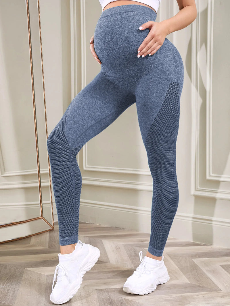 Leggings premaman da donna sopra la pancia Pantaloni yoga per allenamento sportivo - immagine 9