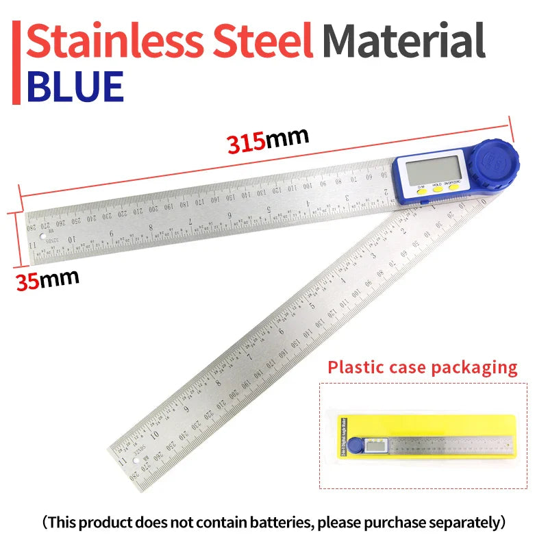 Goniometro Goniometro elettronico Calibro digitale Strumento di misurazione dell'angolo Righello multi-angolo Strumenti per la lavorazione del legno Misuratore di angolo 360