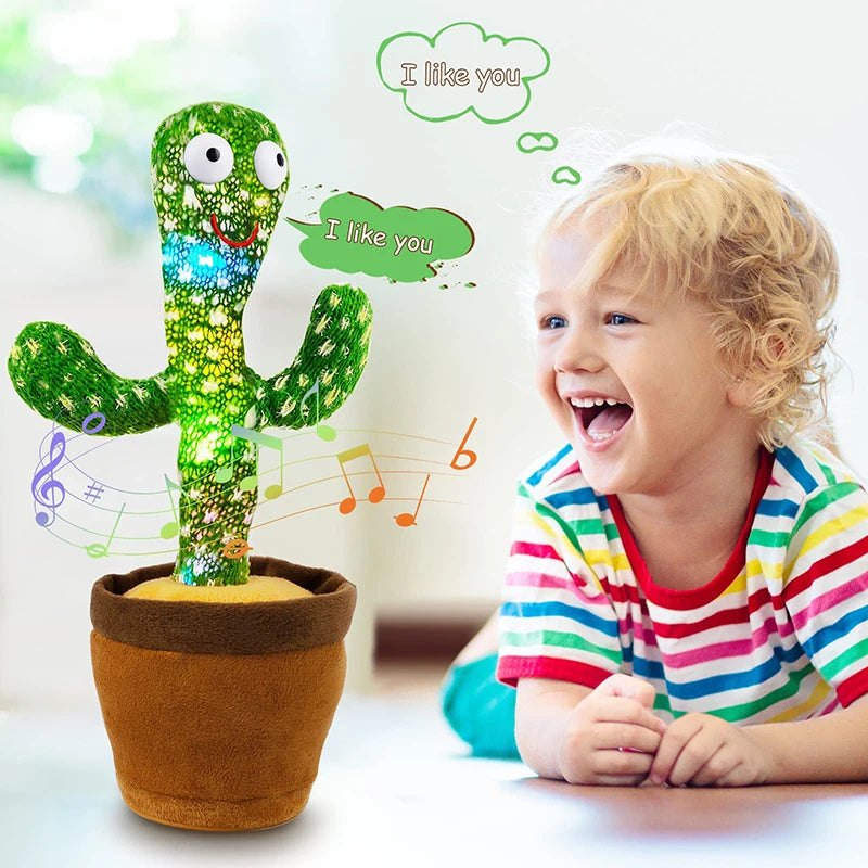 Bambini che ballano cactus parlante giocattoli interattivi parlanti soleggiati cactus peluche elettronico decorazione della casa per bambini regali di Natale