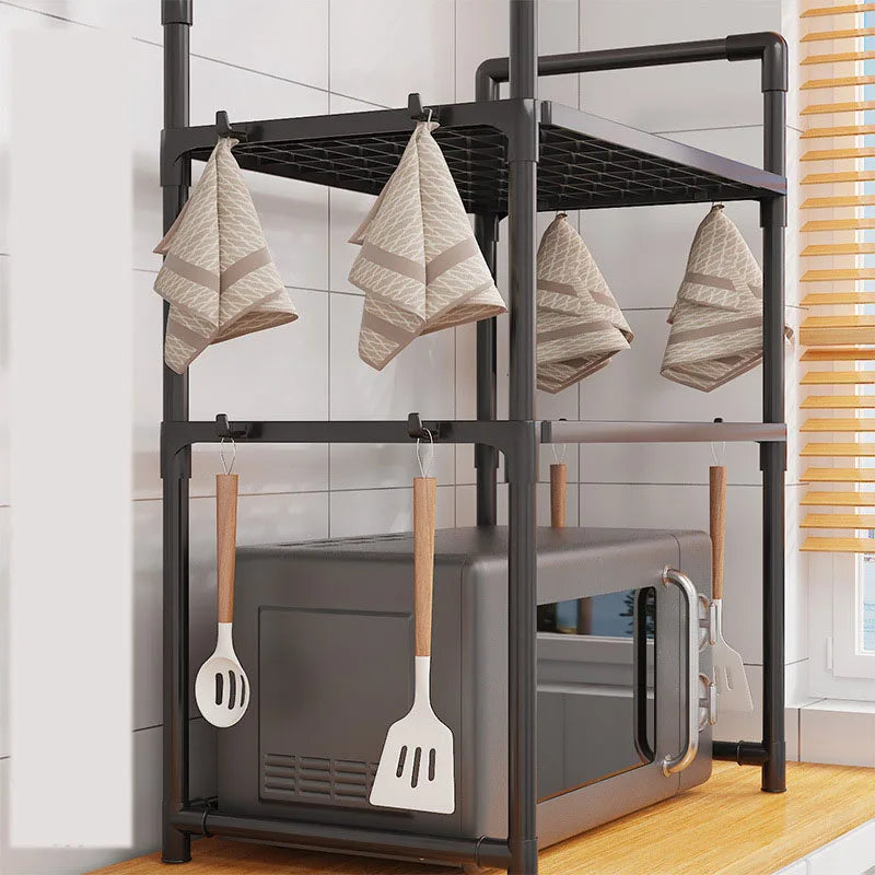 Scaffale da cucina Scaffale per microonde Scaffale organizer per condimenti Scaffale multistrato Semplice scaffale da appoggio per riordinare Accessori da cucina