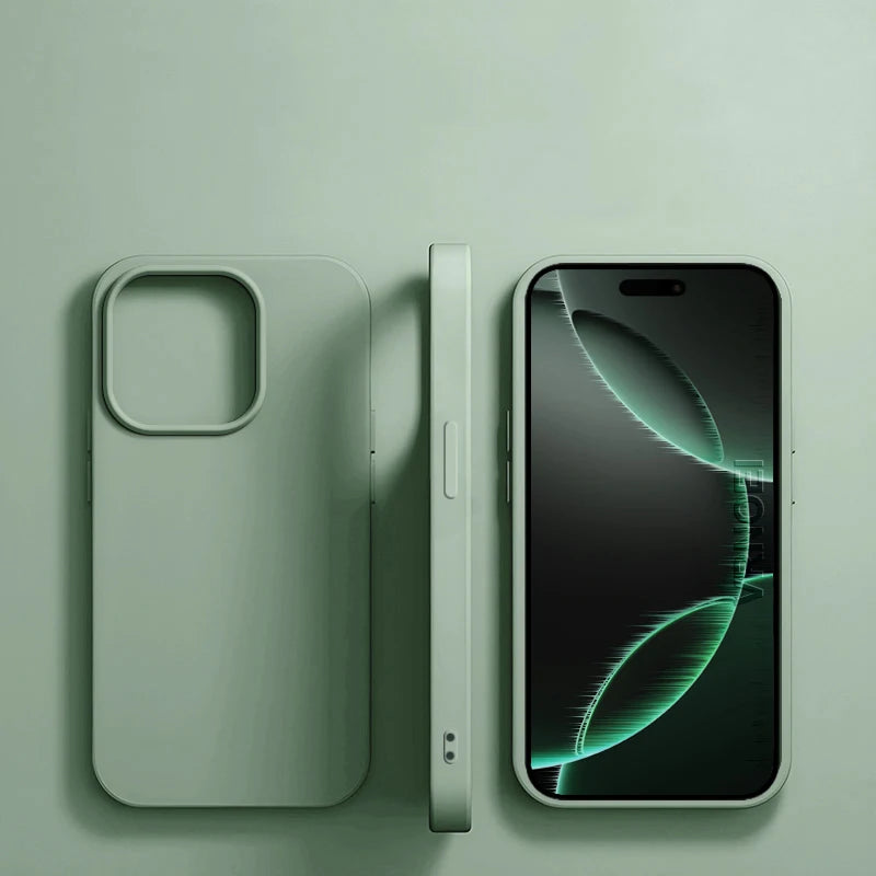 Custodia per telefono in silicone liquido originale per APPLE iPhone 11 13 12 14 15 16 Pro Max Plus 16E Custodie Cover posteriore protettiva antiurto