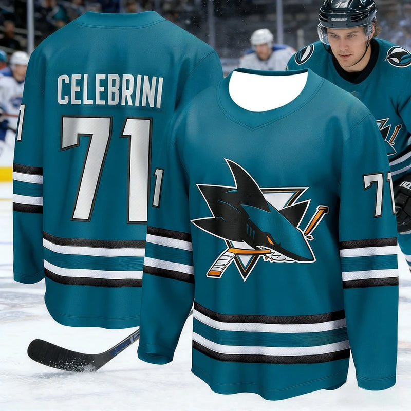 Maglia da allenamento hockey su ghiaccio uomo più venduta con stampa 3D del - 2 S - immagine 31