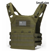 Gilet da allenamento per esterni MOLLE (incluso emblema bandiera americana) con - immagine 14
