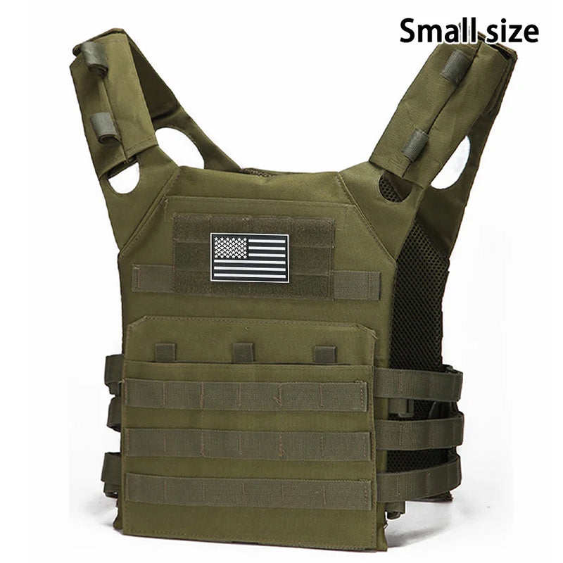 Gilet da allenamento per esterni MOLLE (incluso emblema bandiera americana) con - immagine 14