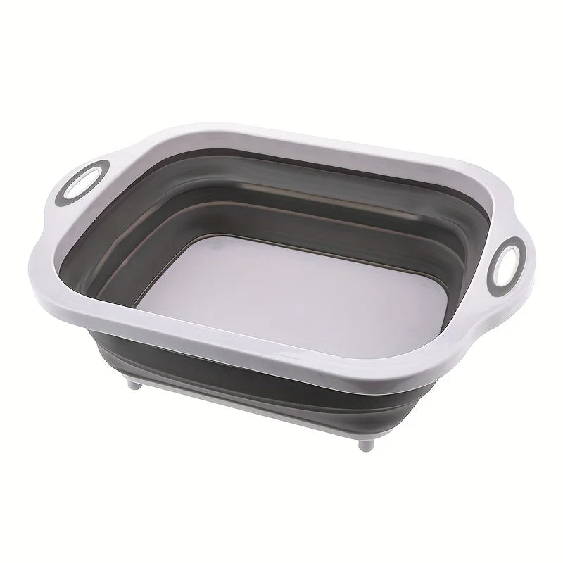 Bacinella Pieghevole Salvaspazio con Lavandino – Lavabo Portatile con Contenitore per Campeggio, Viaggio e Casa - Campeda
