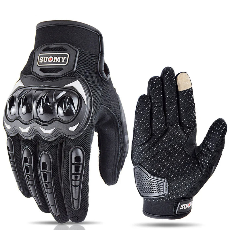 Guanti Moto Estivi SUOMY Touch Screen – Traspiranti in Rete, Antiscivolo per Motocross, Ciclismo e Scooter (M-XXL)
