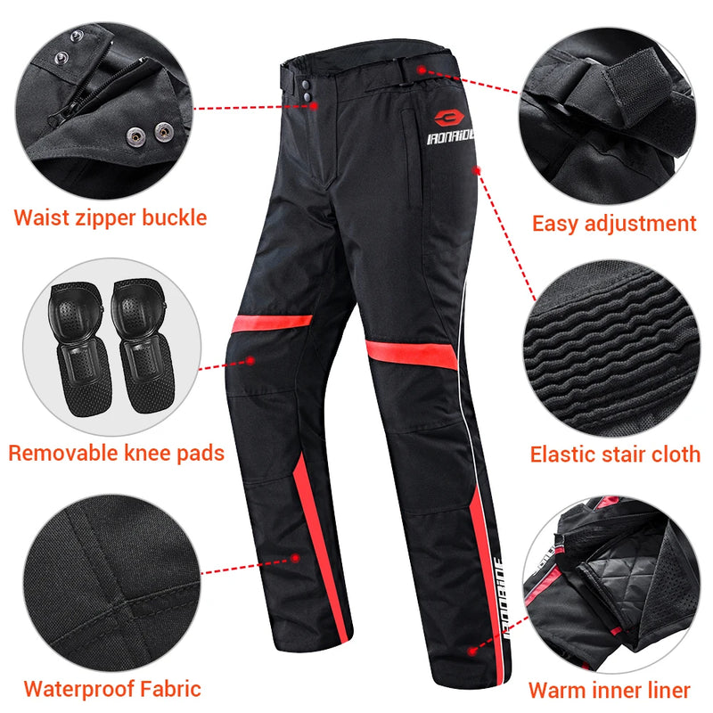 Nuovi pantaloni da moto fuoristrada riflettenti traspiranti e antipioggia quattro - immagine 6