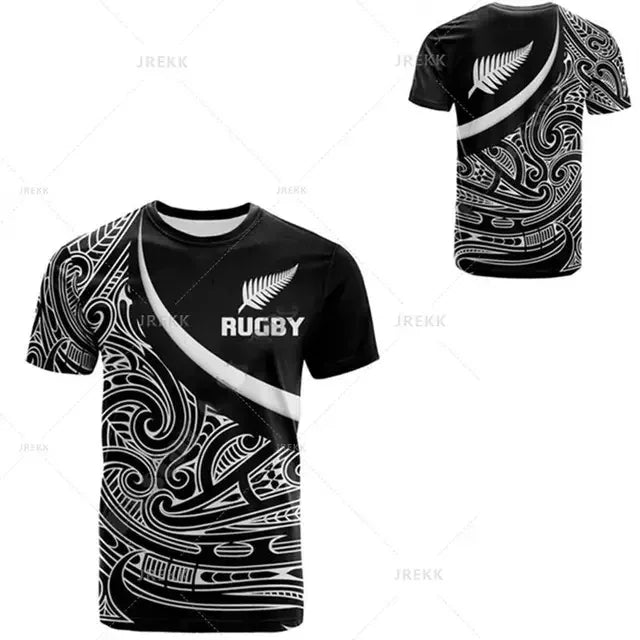 Divertente RUGBY T Shirt Abbigliamento Uomo Estate Casual Traspirante Manica corta 3D - immagine 20
