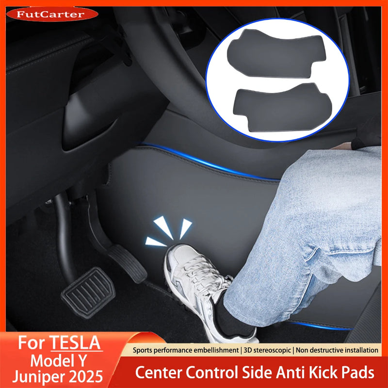 Per Tesla ModelY Juniper Centro di Controllo Lato Anti-calcio Pad In Pelle Anti-sporco