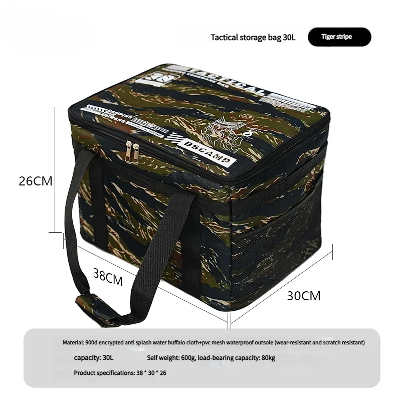 Borsa Tattica Campeggio 30-42L – Organizer Outdoor Impermeabile con Scomparti Modulari per Picnic e Attrezzatura - Campeda