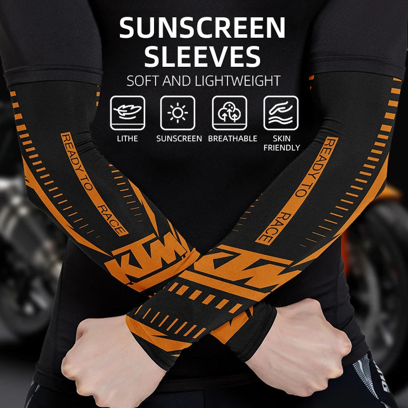 Manicotti Moto KTM Antiscivolo e Traspiranti – Protezione UV Braccia per Duke, Adventure, RC 390/690/790/890/1190/1290 - Campeda