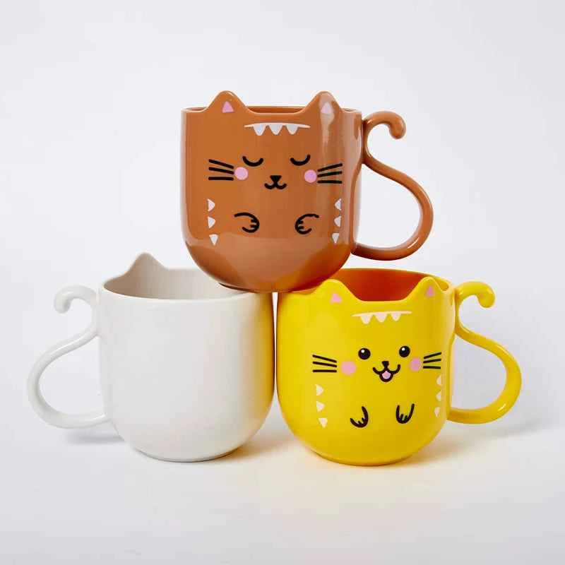 Cute Cat collutorio mug tazza per spazzolino da denti Home Travel Cartoon addensato Wash Cup tazze di plastica