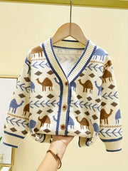 Giacca cardigan da ragazzo Abbigliamento primaverile e autunnale Maglione per bambini